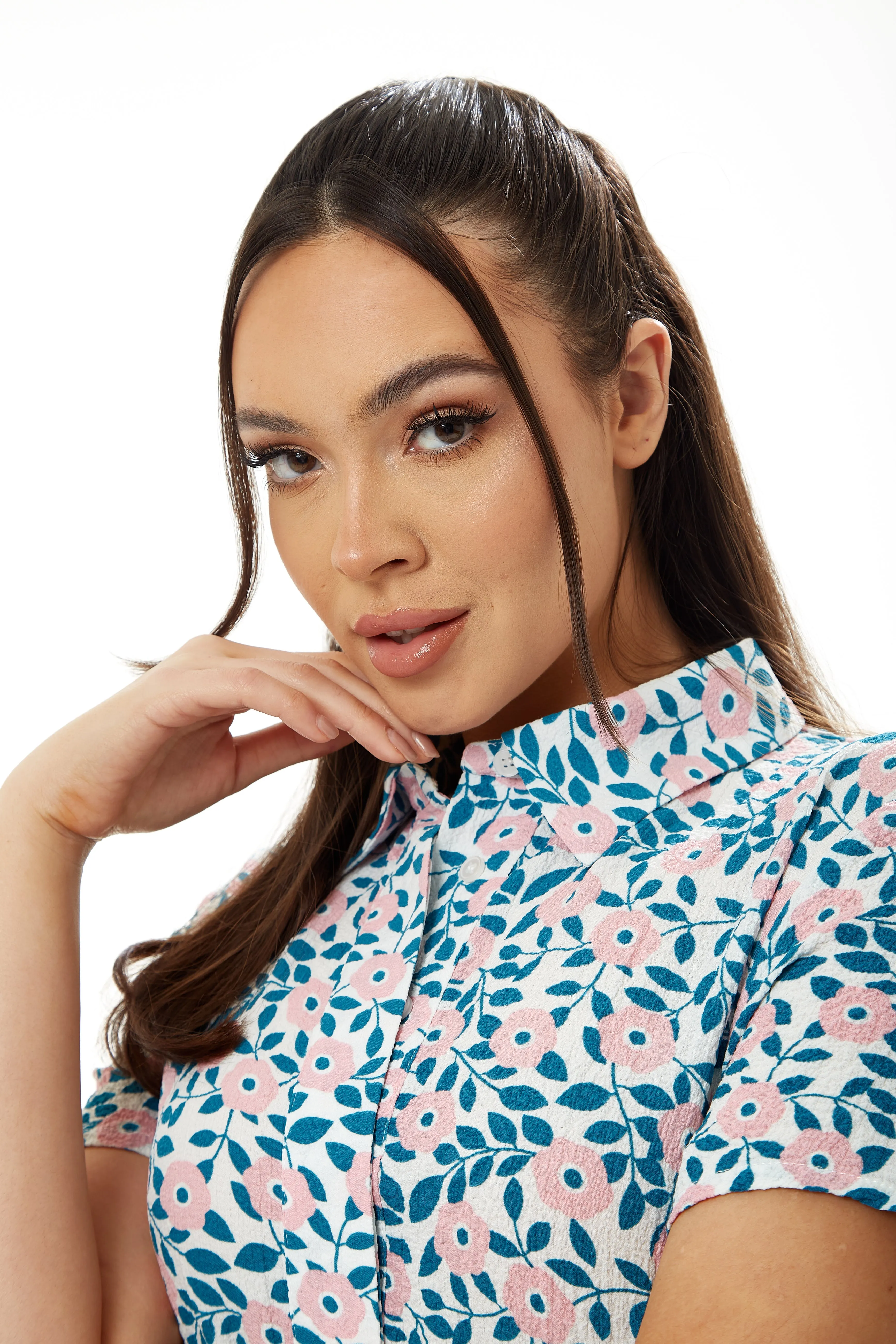 Liquorish Floral Print Oversized Maxi Dress sold by Goddiva product image thumbnail 5