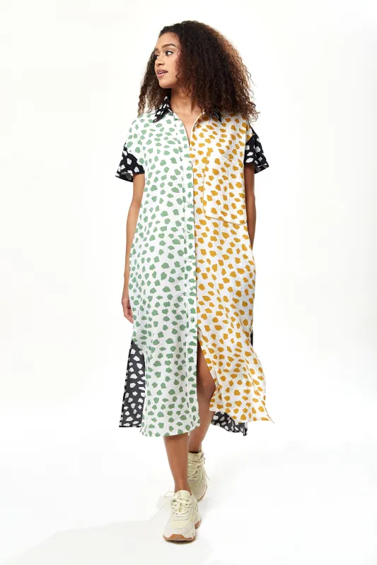 Liquorish Animal Print Oversized Shirt Dress sold by Goddiva