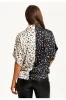 Monochrome Heart Print Shirt With Short Sleeves by Liquorish sold by Goddiva