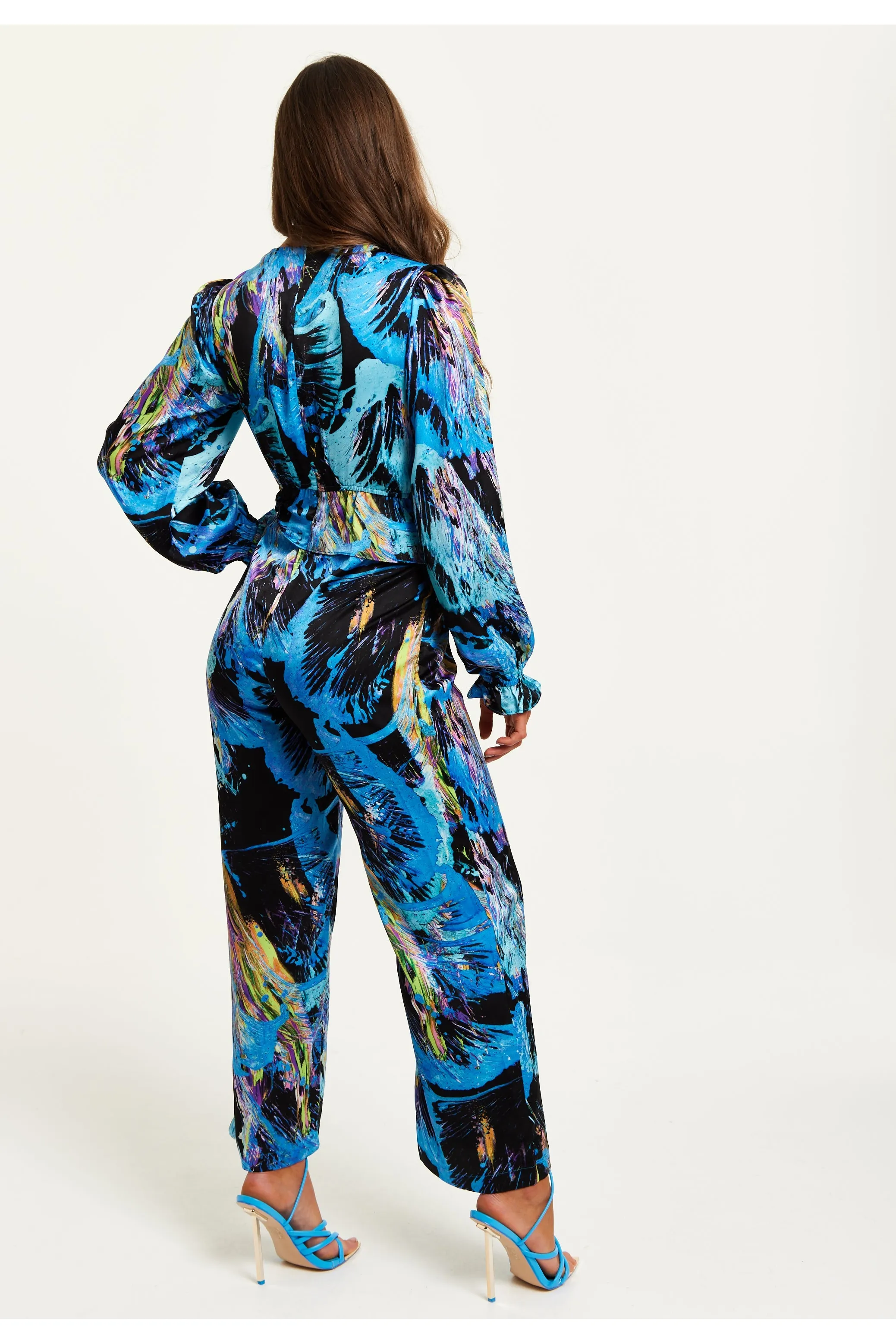 Multicolour Abstract Print Jumpsuit by Liquorish sold by Goddiva product image thumbnail 5