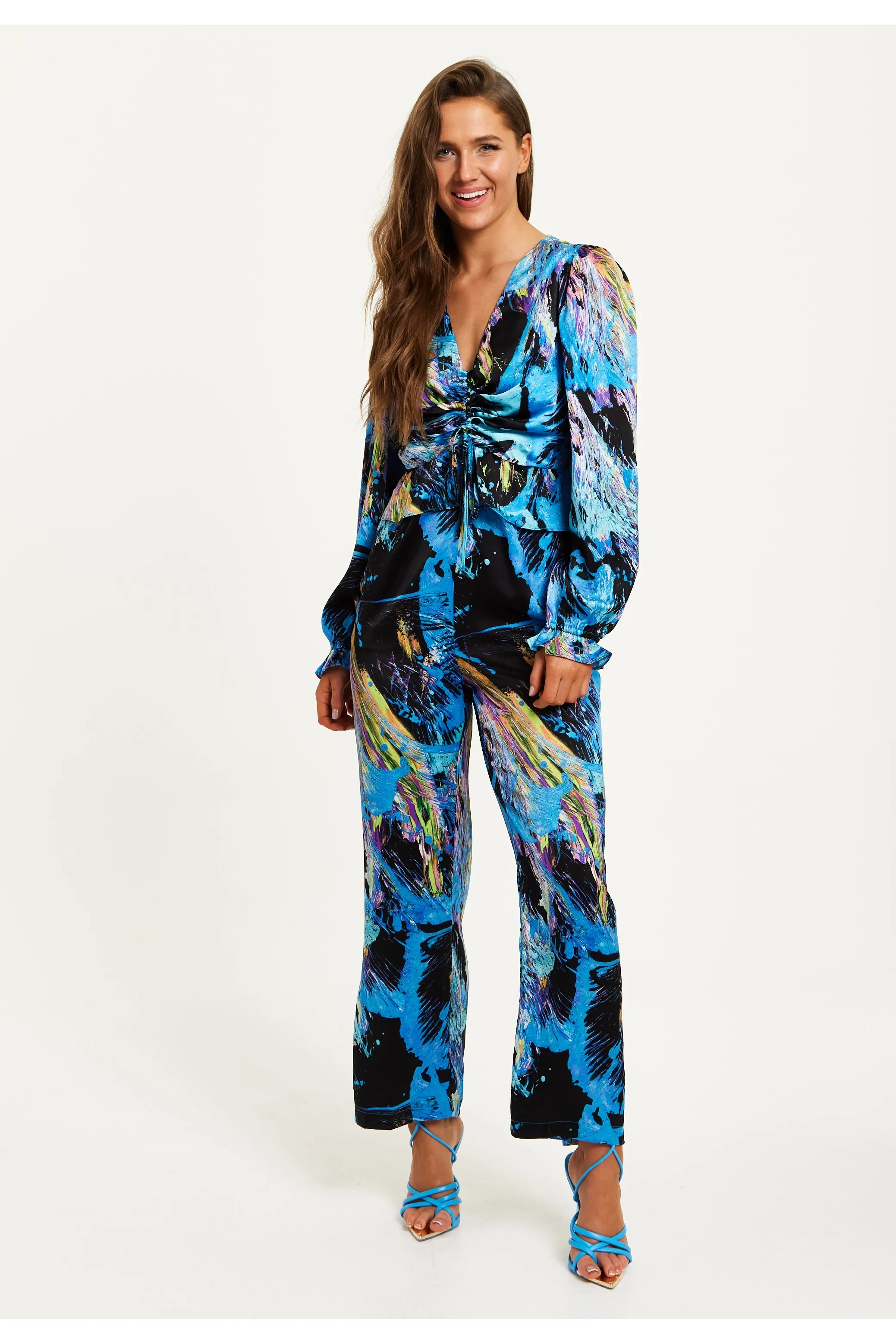 Multicolour Abstract Print Jumpsuit by Liquorish sold by Goddiva product image thumbnail 2