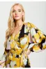 Liquorish Earth Tone Floral Print Midi Wrap Dress sold by Goddiva