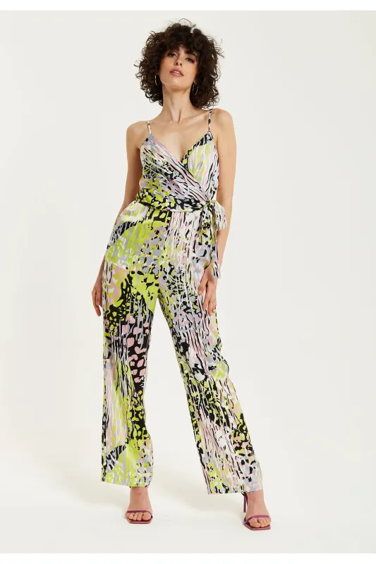Multicolour Abstract Print Jumpsuit by Liquorish sold by Goddiva
