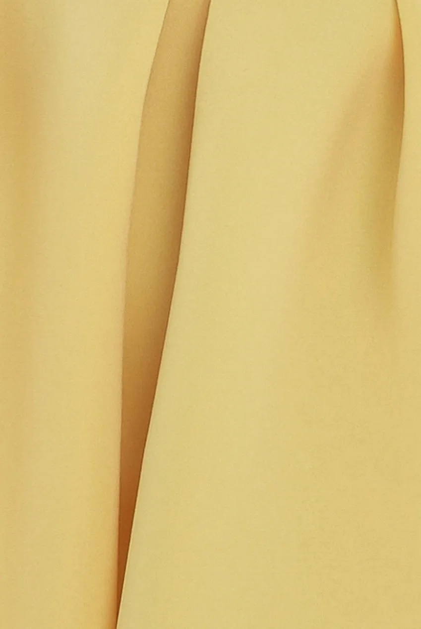 Scuba Foam Skater Midi Dress - Lemon by Goddiva sold by Goddiva product image thumbnail 4