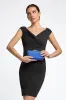 Royal Blue Glitter Evening Clutch Bag by Aftershock London sold by Goddiva
