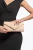 Nude Suede Envelope Clutch Bag by Aftershock London sold by Goddiva