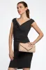 Nude Suede Envelope Clutch Bag by Aftershock London sold by Goddiva
