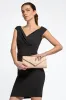Nude Suede Envelope Clutch Bag by Aftershock London sold by Goddiva