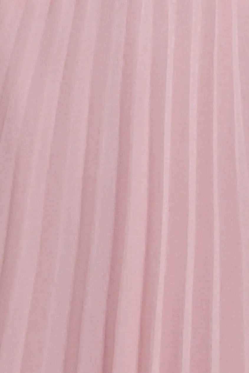 Balloon Sleeve Chiffon Maxi Dress - Blush Pink by Goddiva sold by Goddiva product image thumbnail 4