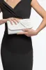 White Suede Clutch Bag With Knot Detail by Aftershock London sold by Goddiva