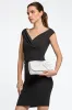 White Suede Clutch Bag With Knot Detail by Aftershock London sold by Goddiva