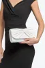 White Suede Clutch Bag With Knot Detail by Aftershock London sold by Goddiva