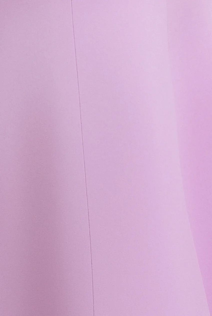 Cap Sleeve Plunging V-Neckline A-line Midi Dress - Lilac by Goddiva sold by Goddiva product image thumbnail 4