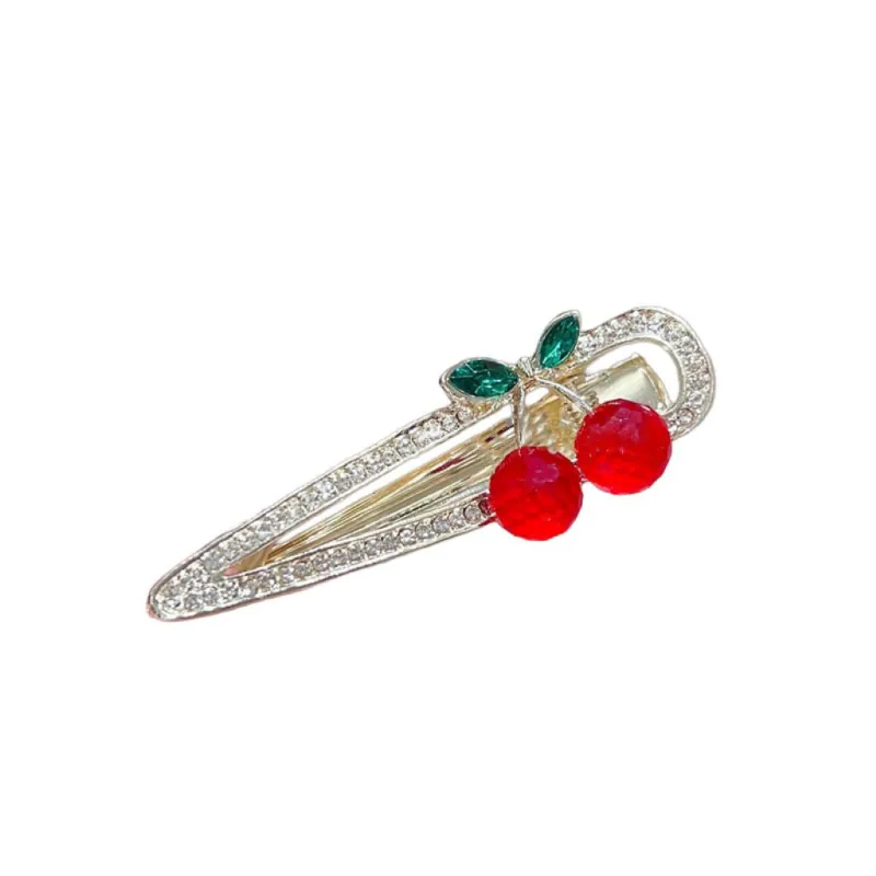 Cherries Rhinestone Hair Clip by Last True Angel sold by Goddiva