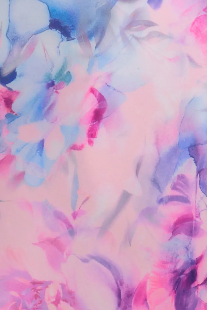 Printed Scuba Square Neck Puff Sleeve Midi Dress - Blush Pink by Goddiva sold by Goddiva product image thumbnail 4