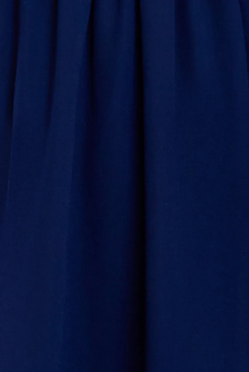 Sustainable Front Split Wrap Style Chiffon Maxi Dress - Navy Blue by Goddiva sold by Goddiva product image thumbnail 4