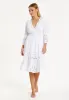 White Lace Flared Sleeve Midi Dress by Liquorish sold by Goddiva