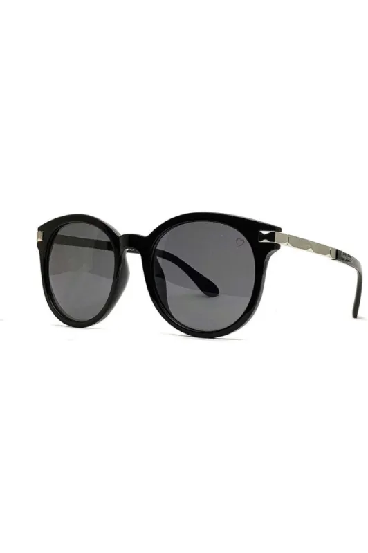 Ruby Rocks Chloe Tegan Round Sunglasses In Black sold by Goddiva