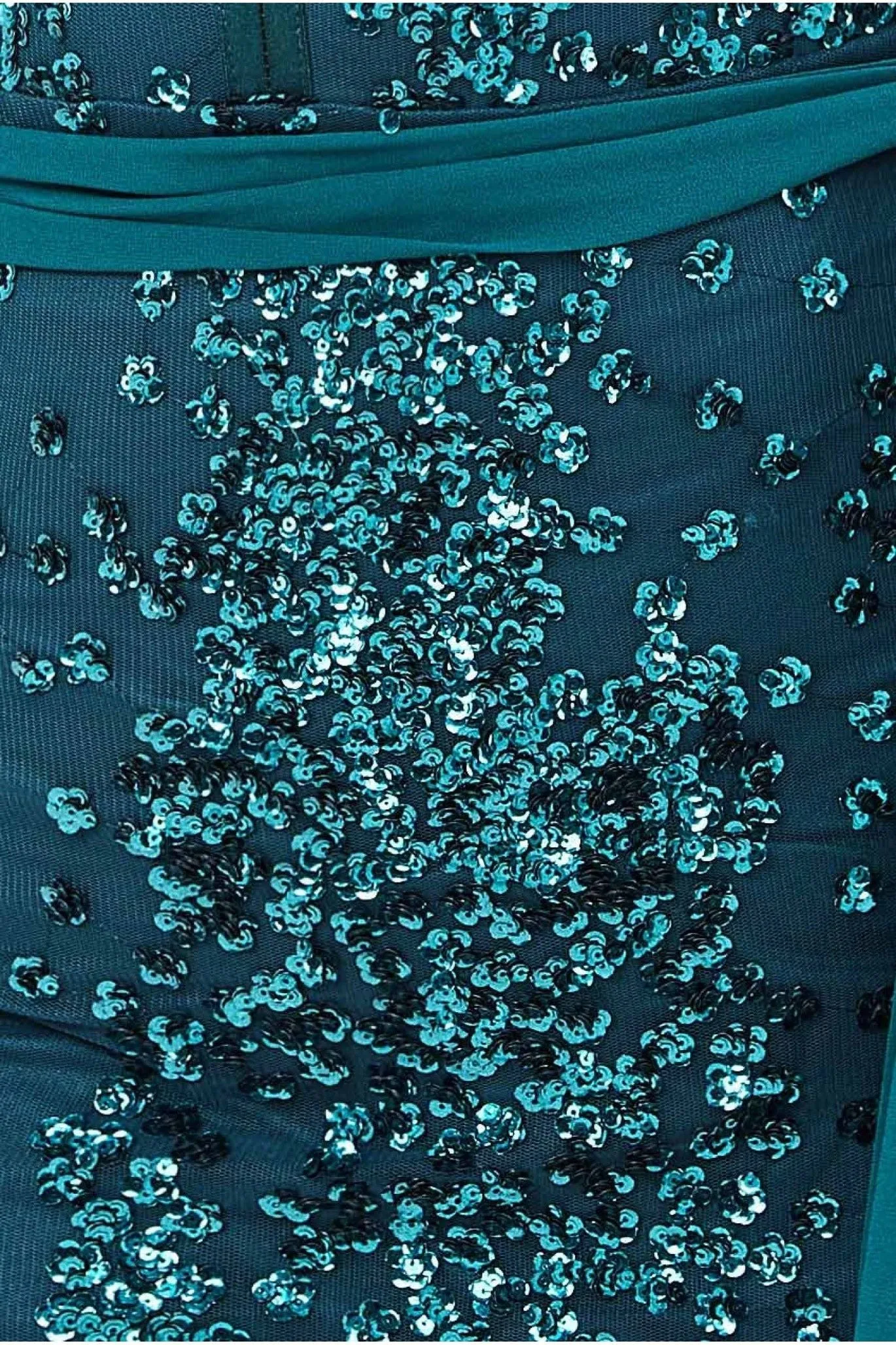 Goddiva Plus Spread On Sequin Maxi Dress - Emerald sold by Goddiva product image thumbnail 4