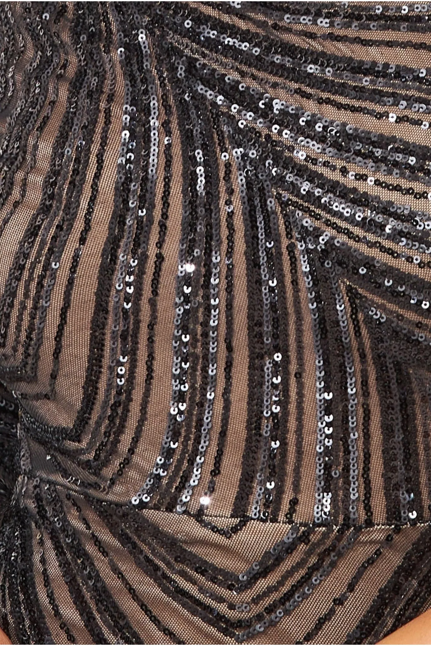 One Shoulder Sequin Maxi Dress - Black by Goddiva sold by Goddiva product image thumbnail 4