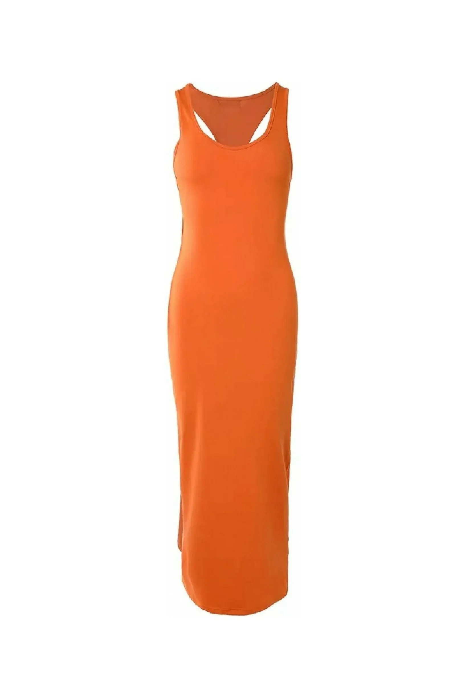 De La Creme Fashions Orange Tied Detail Cutout Maxi Dress sold by Goddiva product image thumbnail 4