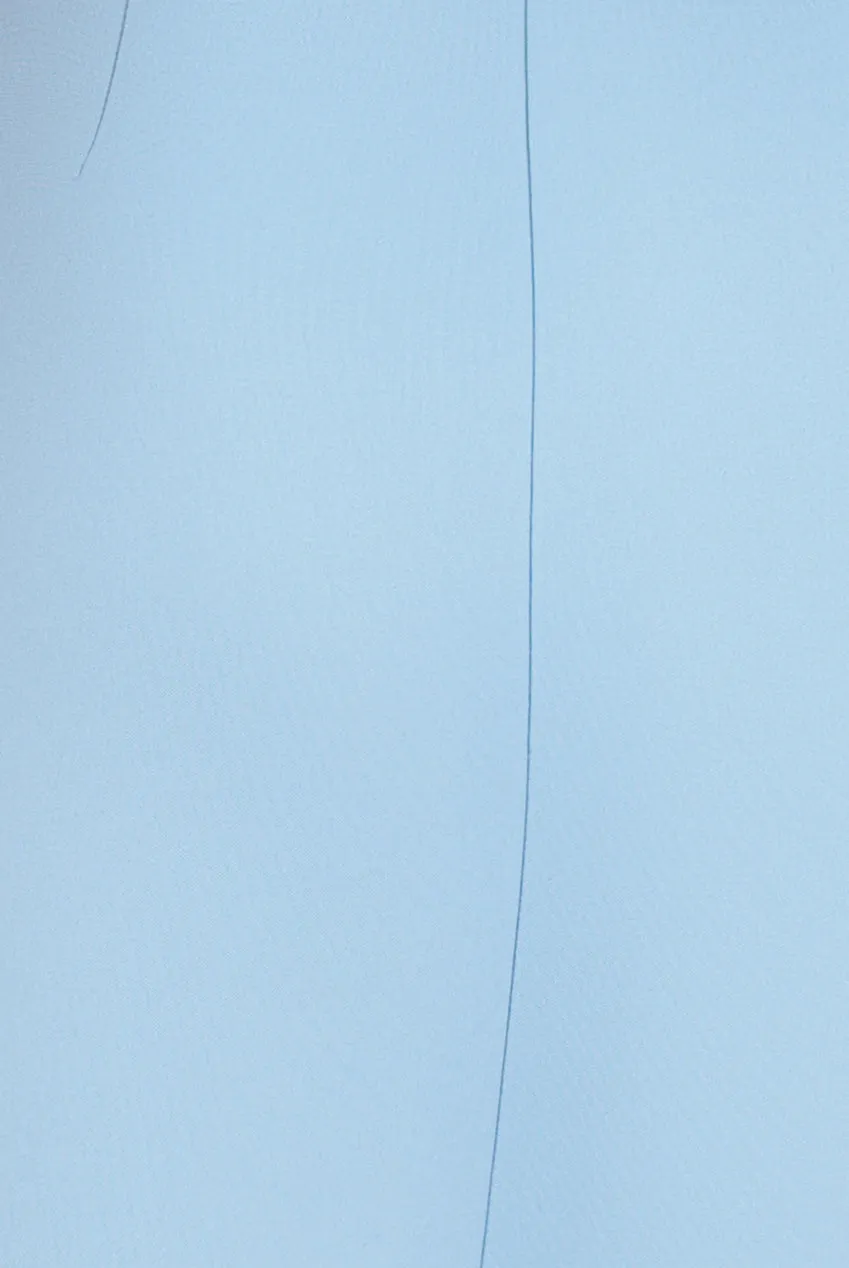 Off Shoulder Back Satin Bow Scuba Mini Dress - Light Blue by Goddiva sold by Goddiva product image thumbnail 5