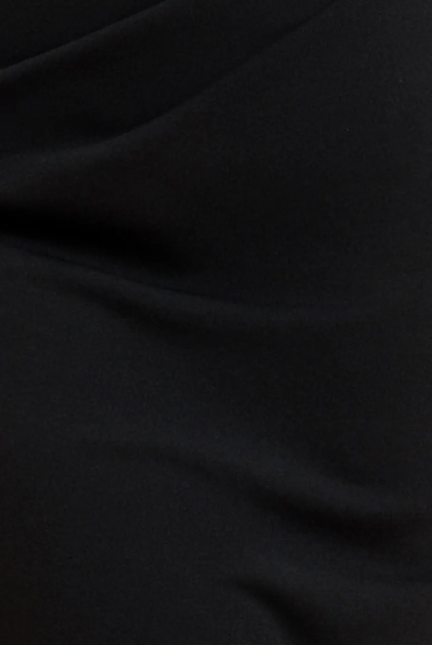 Off Shoulder Back Satin Bow Scuba Maxi Dress - Black by Goddiva sold by Goddiva product image thumbnail 4