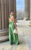 Olive Green Pleated Wide Leg Trouser by InFlair sold by Goddiva