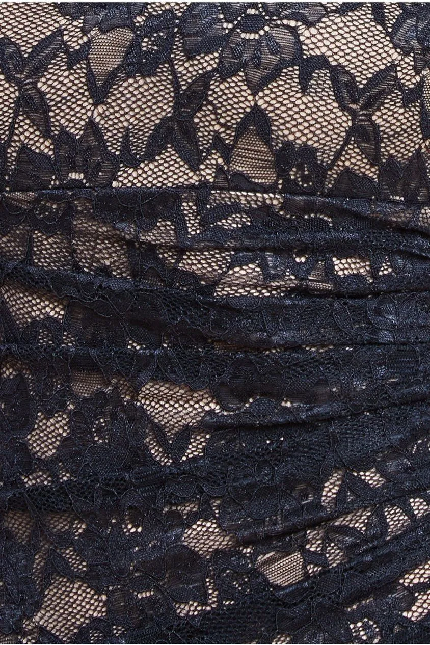 Off The Shoulder Scalloped Neck Maxi Dress - Black by Goddiva sold by Goddiva product image thumbnail 3