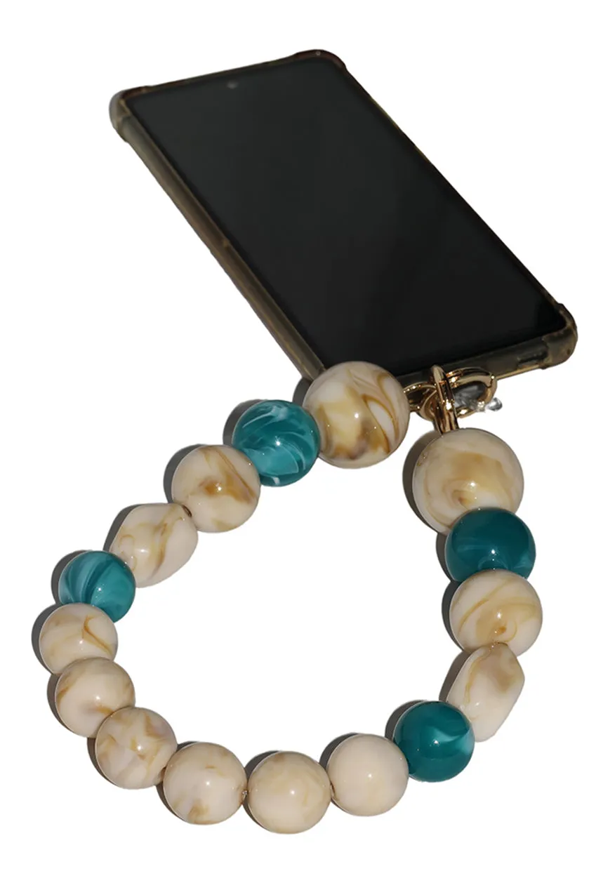 Acrylic Ball & Stone Phone Strap - Multicolour by Goddiva Accessories sold by Goddiva product image thumbnail 2