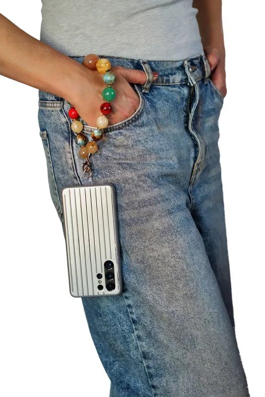 Acrylic Ball Phone Strap - Multiclour by Goddiva Accessories sold by Goddiva