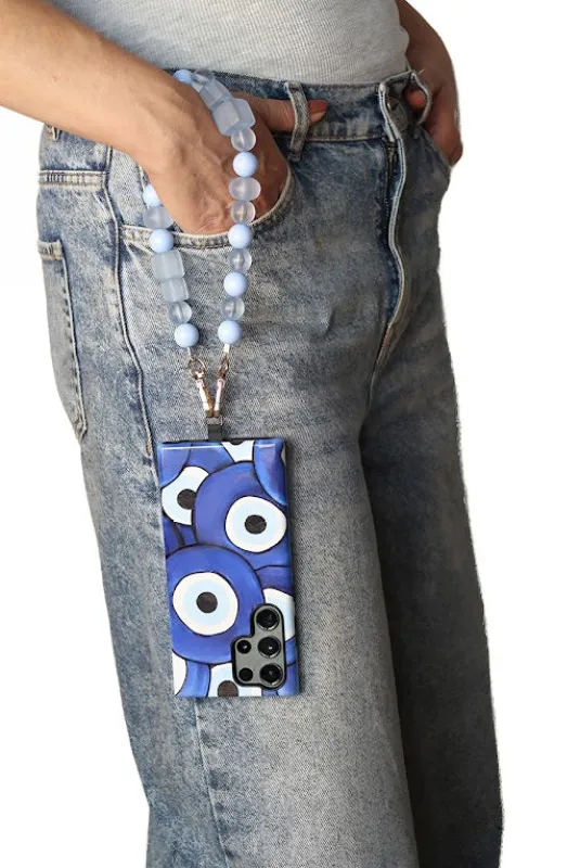 Acrylic Phone Strap - Matte Blue by Goddiva Accessories sold by Goddiva