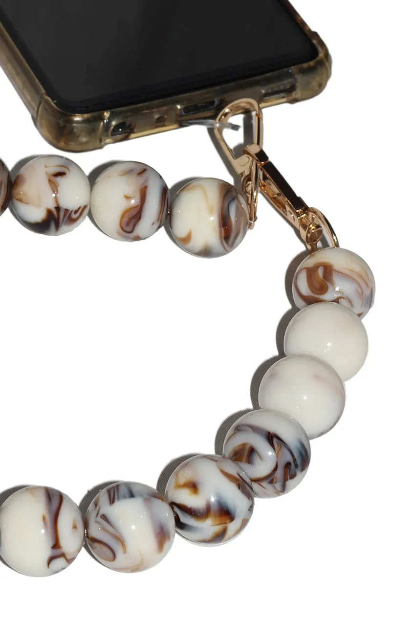 Acrylic Ball Phone Strap - White Marble by Goddiva Accessories sold by Goddiva product image thumbnail 3