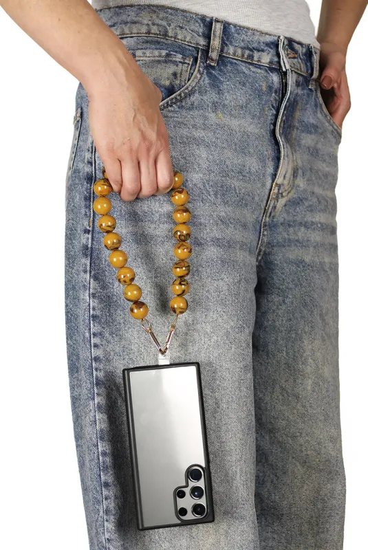 Acrylic Ball Phone Strap - Brown by Goddiva Accessories sold by Goddiva