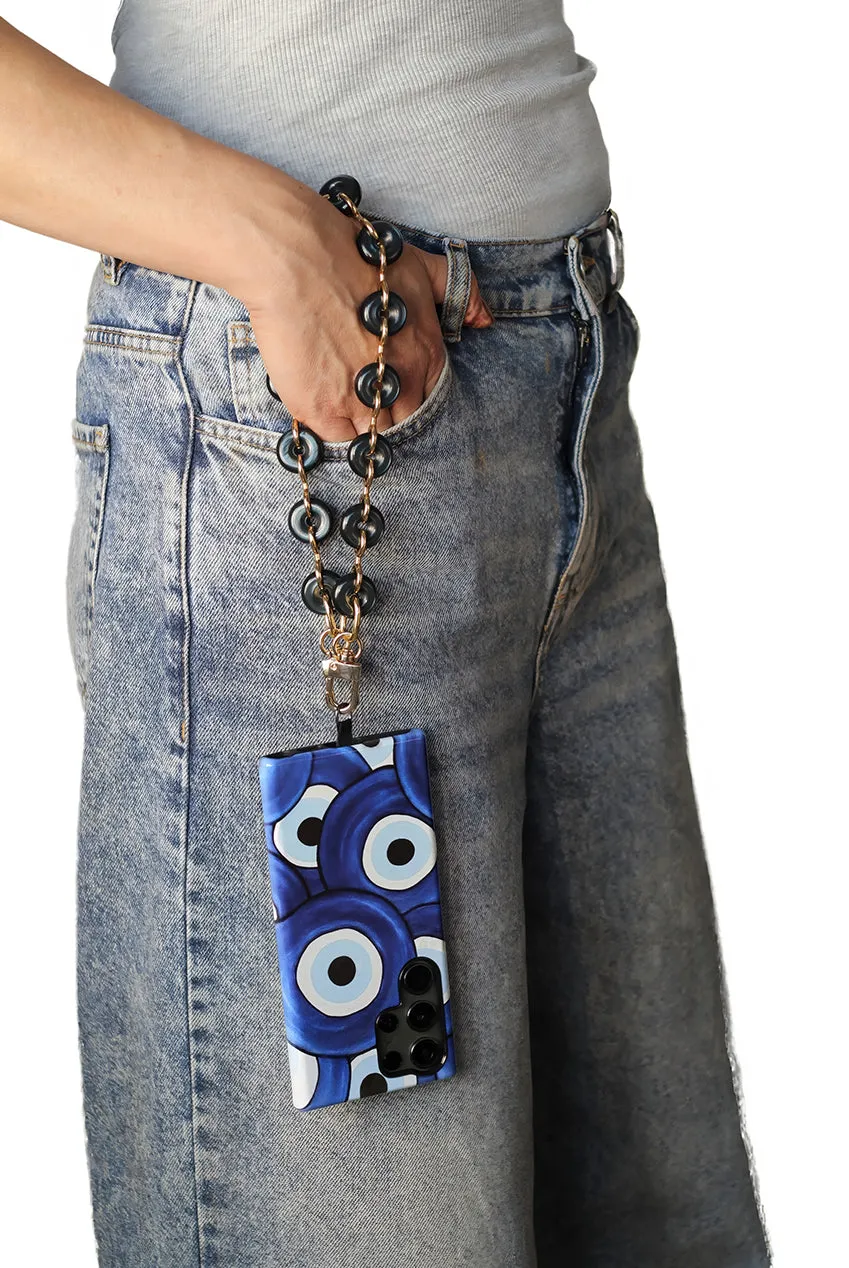 Acrylic Metal Chain Phone Strap - Black by Goddiva Accessories sold by Goddiva