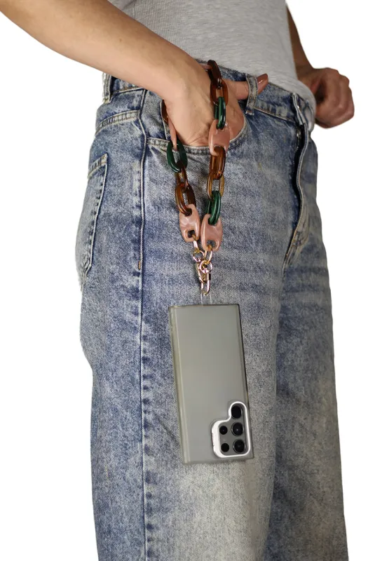 Acrylic Chain Phone Strap - Pink Mix by Goddiva Accessories sold by Goddiva