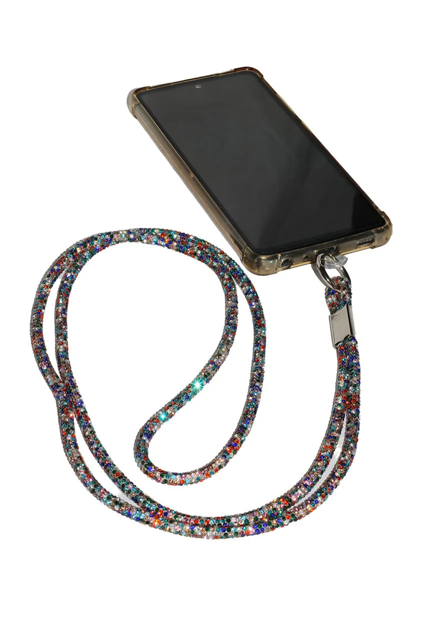 Embellished Phone Strap - Blue Mix by Goddiva Accessories sold by Goddiva product image thumbnail 2
