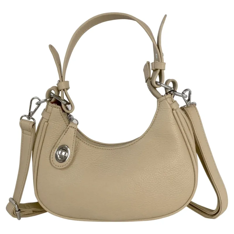 Small Turn-Lock Faux Leather Shoulder Bag by SVNX sold by Goddiva