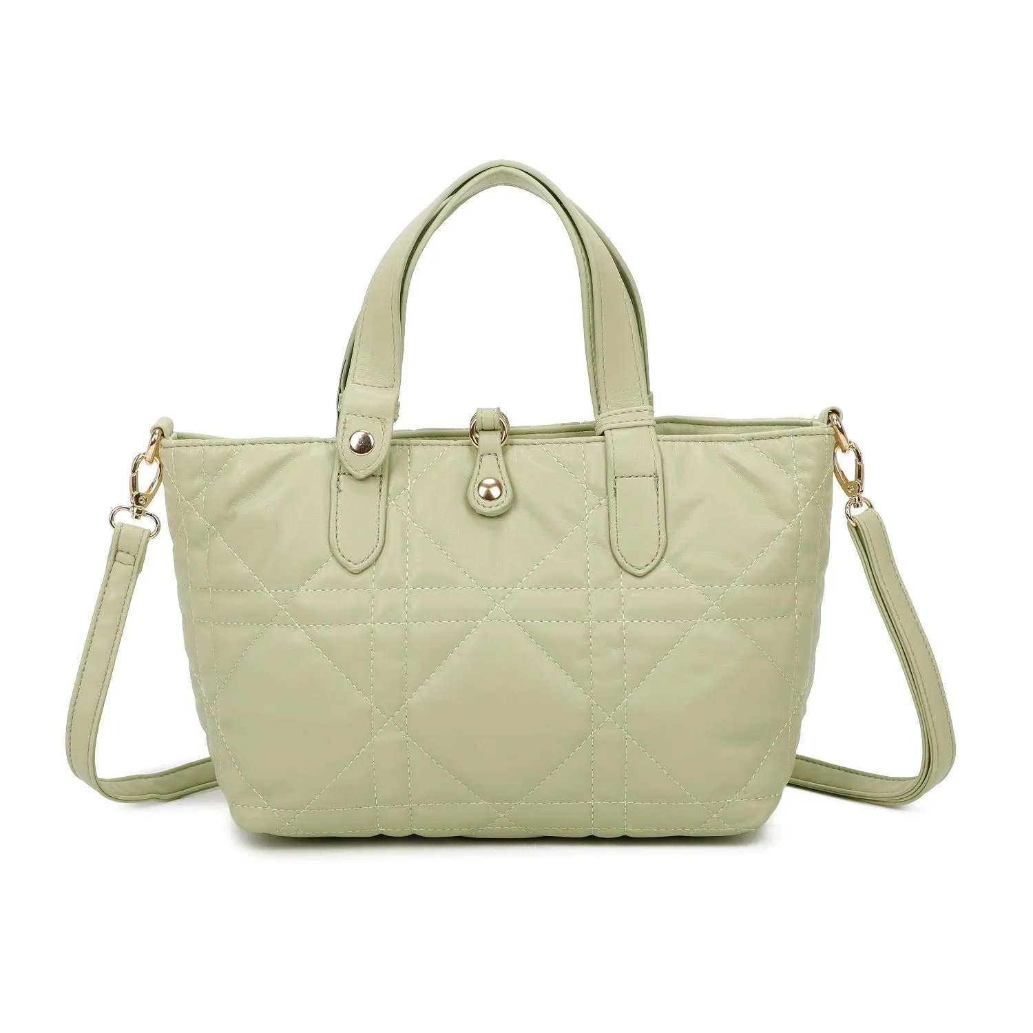 Quilted Tote Bag Pale Green by SVNX sold by Goddiva product image thumbnail 2