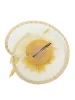 Spiral Circular Brim Fascinator With Feathers Burst In Beige by SVNX sold by Goddiva
