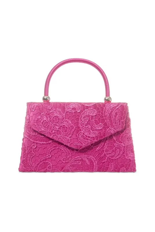 Lace Top Handle Grab Bag In Pink by SVNX sold by Goddiva