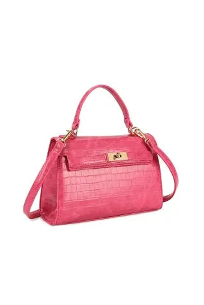Croc Crossbody In Hot Pink by SVNX sold by Goddiva product image thumbnail 2