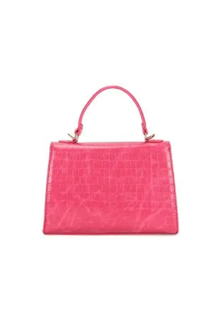 Croc Crossbody In Hot Pink by SVNX sold by Goddiva product image thumbnail 3