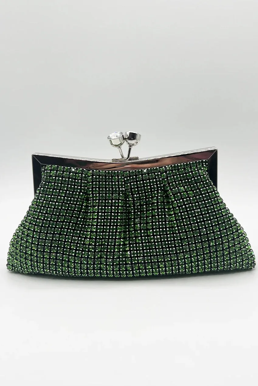 Green Crystal Clutch Bag by SVNX sold by Goddiva product image thumbnail 5