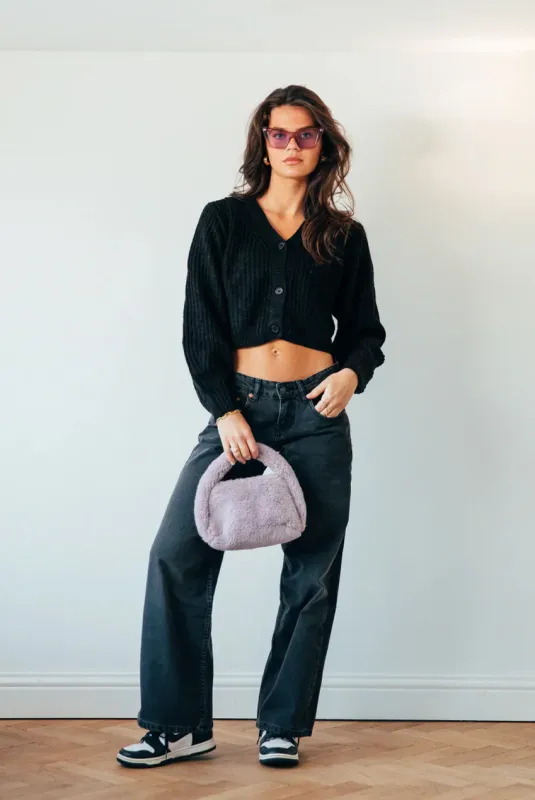 Borg Grab Bag In Purple by SVNX sold by Goddiva