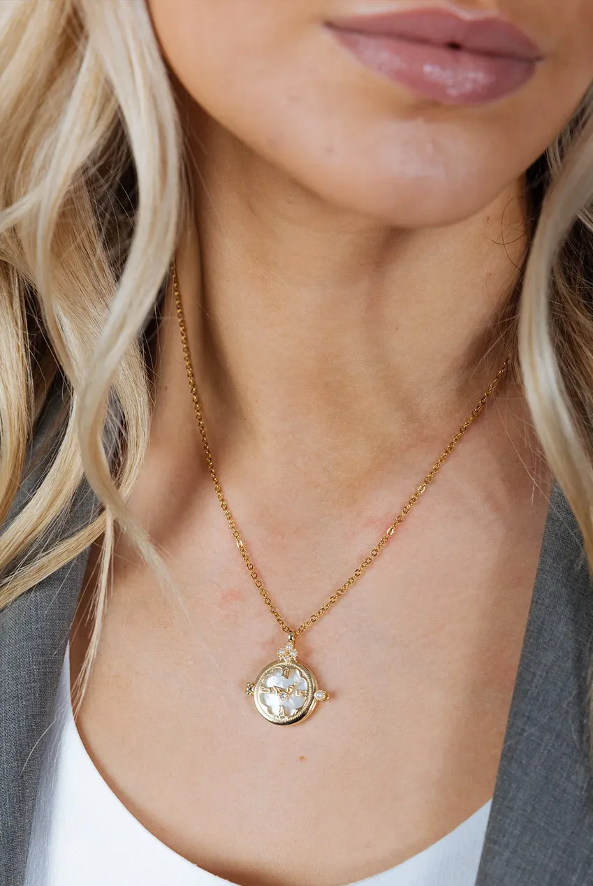 Ivory Stone Clock Pendant Necklace by SVNX sold by Goddiva product image thumbnail 3