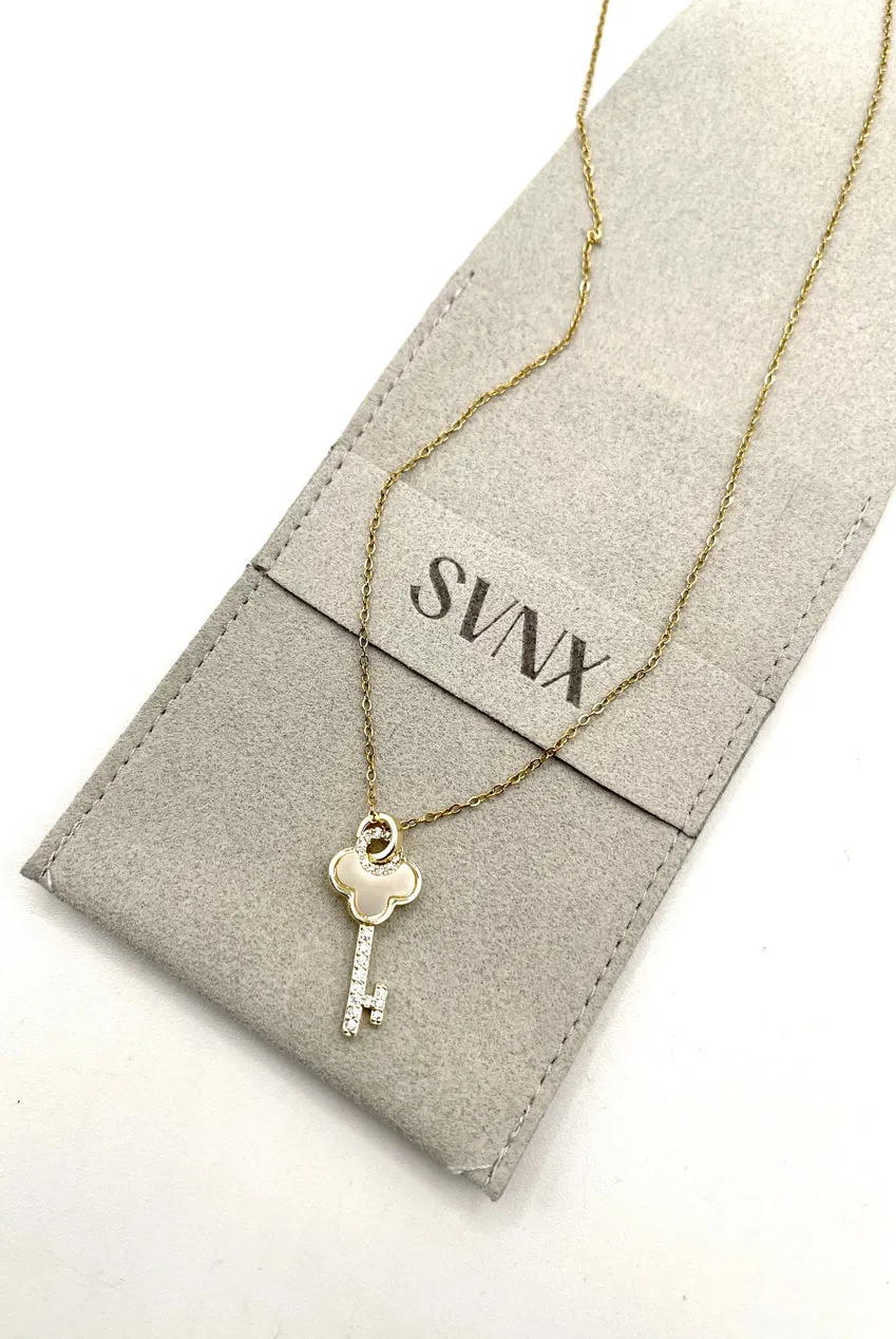 Key Diamante Pendant Necklace by SVNX sold by Goddiva product image thumbnail 2