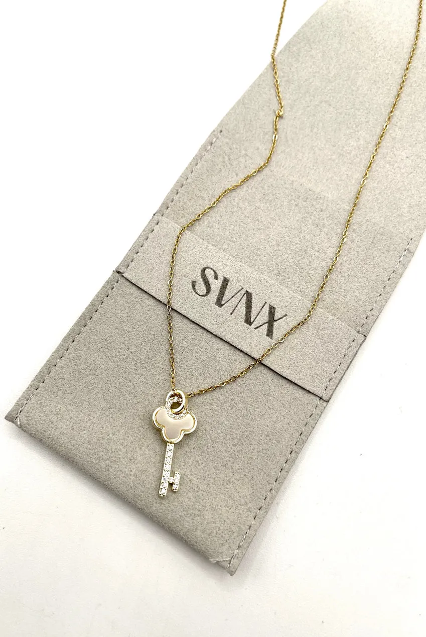 Key Diamante Pendant Necklace by SVNX sold by Goddiva product image thumbnail 3