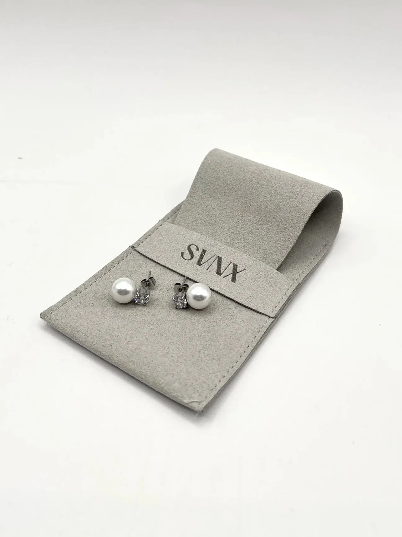 Pearl Diamante Earrings In Silver by SVNX sold by Goddiva product image thumbnail 2