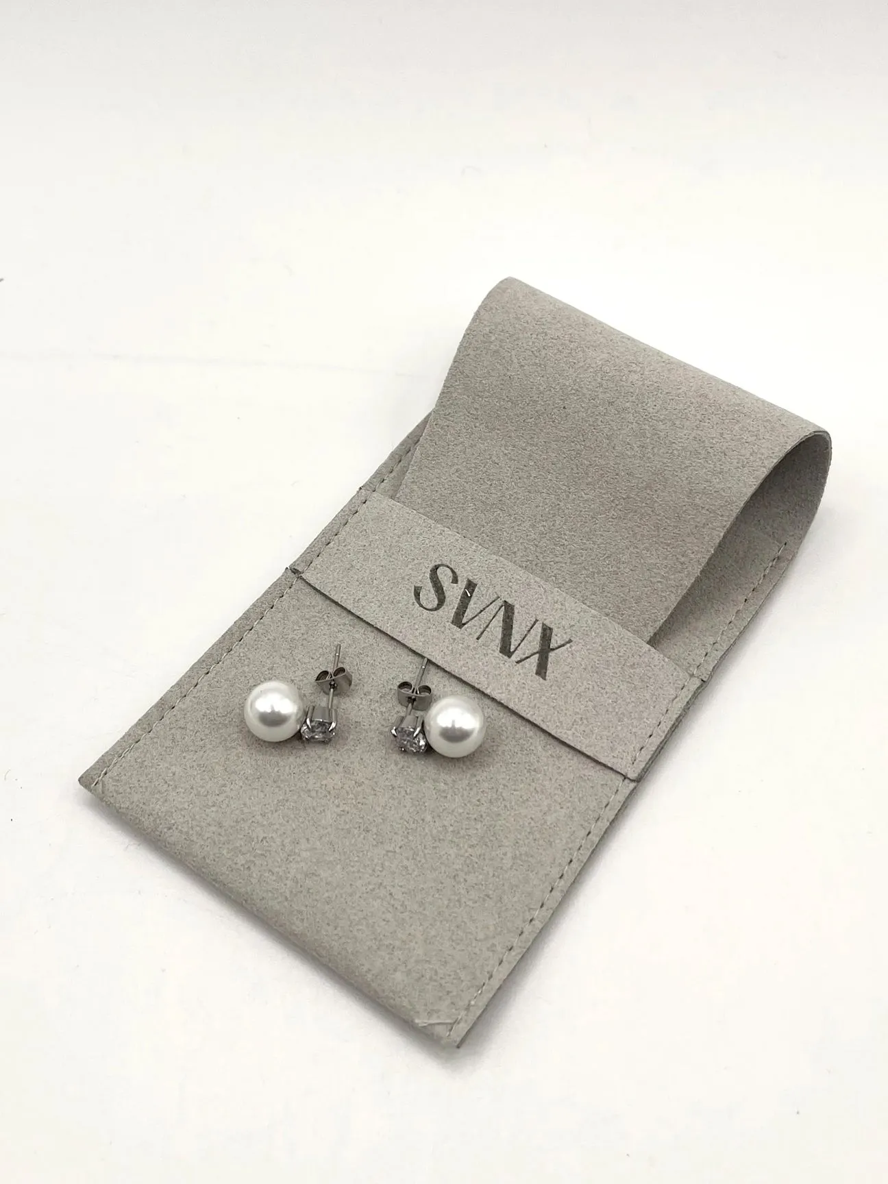 Pearl Diamante Earrings In Silver by SVNX sold by Goddiva product image thumbnail 3
